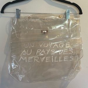 Hermes vinyl souvenir clear Kelly beach bag invitation purse